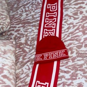 Pink hat and scarf